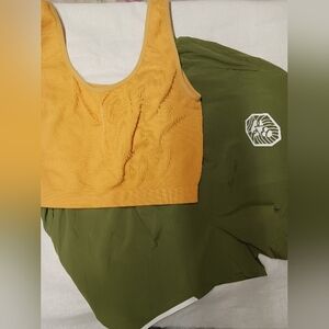 BUNDLE Work out set PAC top and Michael Vazquez shorts womens medium